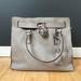 Michael Kors Bags | Light Grey Michael Kors Leather Satchel | Color: Gray/Silver | Size: Os
