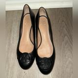 Tory Burch Shoes | Black Tory Burch Leather Pumps | Size 8 | Color: Black | Size: 8