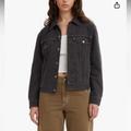 Levi's Jackets & Coats | Like New Levis Ex Boyfriend Trucker Jacket Faded Black Denim Jacket Size | Color: Black/Gray | Size: S