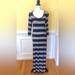 Michael Kors Dresses | Michael Kors Long Striped Dress | Color: Black/White | Size: L