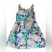 Lilly Pulitzer Dresses | Lilly Pulitzer Girls Size 14 Linnet Fit And Flare Floral Zipper Dress Vguc | Color: Blue/Green | Size: 14g