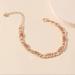 Urban Outfitters Jewelry | 3/$30 Rhinestone Heart Chain Bracelet | Color: Gold | Size: Os