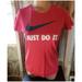 Nike Tops | Nike Just Do It Slim Fit Tshirt M | Color: Black/Red | Size: M