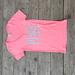 Pink Victoria's Secret Tops | Hot Pink Love Pink Victoria's Secret Fitted V-Neck T-Shirt - Size Small | Color: Pink/Silver | Size: S