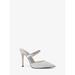 Michael Kors Shoes | Michael Kors Jessa Embellished Glitter Mesh Mule 8.5 Silver (Silver) New | Color: Silver | Size: 8.5