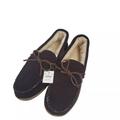J. Crew Shoes | J. Crew Men's Size 13 M Upper Leather Suede Sherpa Lined Moccasin Slippers Brown | Color: Brown | Size: 13