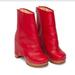 Anthropologie Shoes | Anthropologie Swedish Hasbeens Nwt Bootcut Red Boot Super Fun Great Style Love | Color: Red | Size: Various