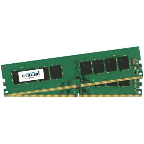 "CRUCIAL PC-Arbeitsspeicher ""16GB Kit (2 x 8GB) DDR4-2400 UDIMM"" Arbeitsspeicher Gr. 16 GB Kit (2 x 8 GB), 2400 MHz, grün Arbeitsspeicher"