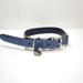 Coach Dog | Coach Dog Collar Leather Blue Black 17-21 Inches Large Breed | Color: Black/Blue | Size: L