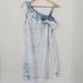 Anthropologie Dresses | Anthropologie Holding Horses Sz S Acid Wash Ruffle Chambray One Shoulder Dress | Color: Blue/White | Size: S