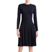 J. Crew Dresses | J. Crew Ponte Knit Long Sleeve Pleated Dress In Black Women's Size 0 | Color: Black | Size: 0