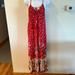 Anthropologie Dresses | Anthropologie, Maeve Size Xs Halter Sun Dress, Layered Red Top Purple Underneath | Color: Purple/Red | Size: Xs