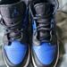 Nike Shoes | Nike Air Jordan 1 Mid Gs - Hyper Royal Size 6 Youth | Color: Black/Blue | Size: 6bb