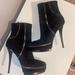 Gucci Shoes | Gucci Suede Zipper Stiletto Heel Booties Sz 40! | Color: Black/Silver | Size: 9