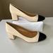 J. Crew Shoes | J. Crew Tan Black Leather Pumps Heels Shoes | Color: Black/Cream | Size: 9.5