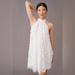 Anthropologie Dresses | Anthropologie Eva Franco Halter Swing Dress Sz 10 12 White Appliqu Bridal | Color: White | Size: 10