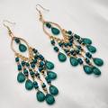 Free People Jewelry | Boho Dangle Earrings | Color: Blue/Green | Size: Os