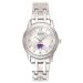 Women's Kansas State Wildcats Silver-Tone Dial Stainless Steel Quartz Watch