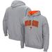 Men's Colosseum Heathered Gray Bowling Green St. Falcons Arch and Logo Pullover Hoodie
