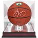 Jayson Tatum Boston Celtics Autographed Wilson Team Logo Basketball with Mahogany Display Case