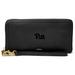 Women's Fossil Black Pitt Panthers Leather Logan RFID Zip Around Clutch