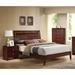 Brown Cherry Wood Queen Contemporary Sleigh Bed