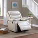Pocket Coil Seating Contemporary PU Leather Power Recliner
