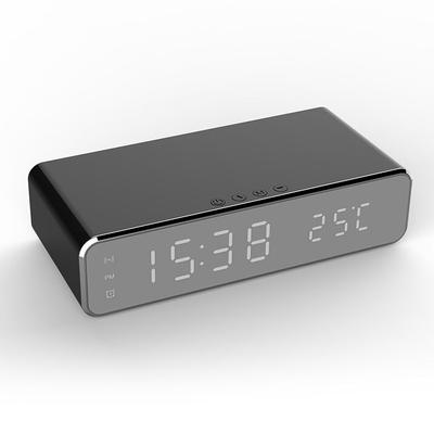 3-in-1 LED Desk Alarm Clock with Wireless Charger