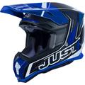 Just1 J22 Carbon Fluo 2.0 Motocross Helmet, black-white-blue, Size M