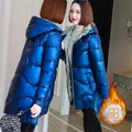 Parka longue à capuche en coton épais pour femme nouvelle collection hiver doudoune manteau