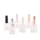 15ml Empty Frosted Round Nail Polish Bottle With Portable Brush Nail Art Container Glass Nail Oil