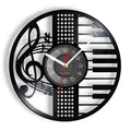 Horloge murale de disque CD en vinyle avec LED piano Astef montre murale itude vintage rétro