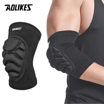 AOLIKES-Coudières de protection pour volley-ball support en éponge bretelles de compression pour