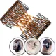 Retro Magic DIY Beads Slide Hair Combs Elastic Metal Comb Floral Hair Accessories Hairstyle Updo