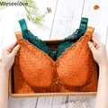 WeseelGru- Soutien-gorge sans os en dentelle rose pour femme sous-vêtements push up lingerie