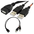 USB2.0 Data Line Y Type line USB One Point Two Lines USB2.0 AF/2*AM USB One Female Split Male Two