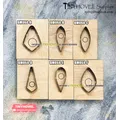 Boucles d'oreilles en forme de larme de diamant matrices de découpe en bois scrapbooking découpé