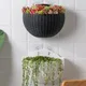 European Style Imitation Rattan Wall Hanging Half Round Flowerpot Planter Semicircular Wall Flower