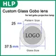 Customized HD Image Glass Logo Chip Projection 54mm 37.5mm Gobo Lens for Led Gobo Projector