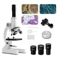 Microscope for Adults Kids 64X-2400X Magnification Compound Microscope with Microscope Slides Fill