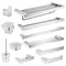 Haute qualité en acier inoxydable Accessoires de salle de bain Étagère murale Serviette Bar Rack Rail Toilette Brosse Holder Rouleau Papier Holder Savon Vaisselle Robe Crochets Cintre Salle de bain