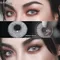 EYESHARE Lentilles de contact colorées naturelles 2 pièces Contacts de couleur grise pour les yeux cosmétiques annuels belles élèves lentilles de contact colorées