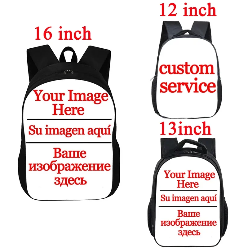 Personnalisez votre Logo/Image/nom sac à dos enfants sacs d'école garçons filles noir sac de maternelle enfants Bookbag cadeau