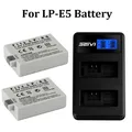Batterie pour appareil photo 1500mAh 7.4V LP-E5 LP E5 + chargeur de batterie LED LPE5 pour batterie