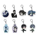 Porte-Clés avec Pendentif en Acrylique Personnages de Dessin Animé Sebastian Ciel Black Butler