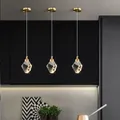 Lustre décoratif en cristal longue ligne pour chambre à coucher lumière de chevet luxe salle à