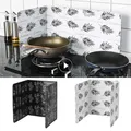 Aluminum Splatter Screens Foldable Kitchen Gas Stove Baffle Plate Frying Pan Oil Splash Protection