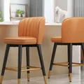Dining Room Metal Bar Stool Luxury Leather Modern Nordic Chair Kitchen High Quality Style Taburetes
