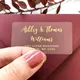 50pcs Return Address Labels Rectangular Transparent Stickers Custom Sticker Wedding for Invitation