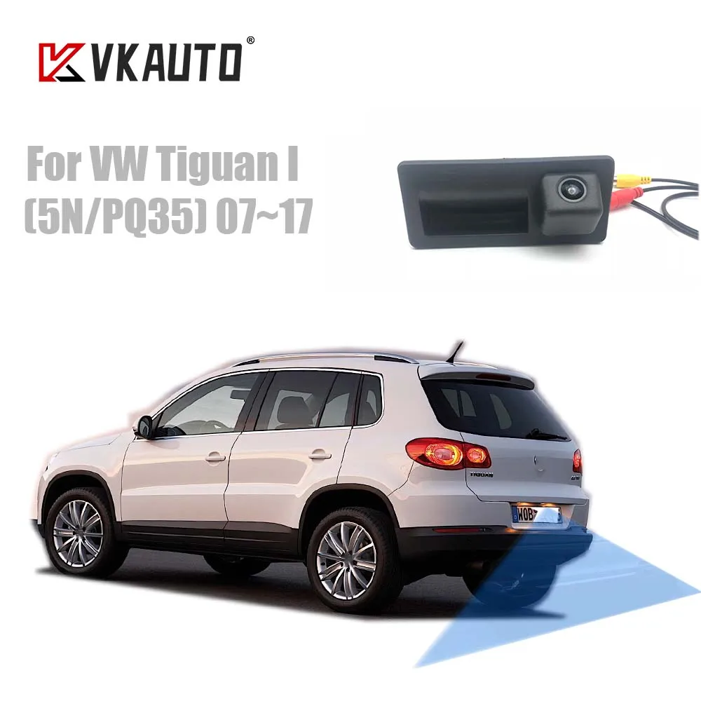 VKAUTO Kofferraumgriffkamera für VW Tiguan I 5N PQ35 2007 ~ 2017 CCD/Nachtsicht/Backup-Rückfahrkamera Image